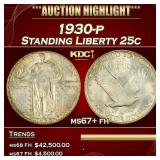 1930-p Standing Liberty Quarter 25c ms67+ fh SEGS