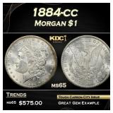 1884-cc Morgan Dollar $1 Grades GEM Unc