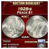1928-s Peace Dollar $1 ms64+ SEGS