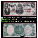 1907 "WoodChopper" $5 Large Size Legal Tender Note