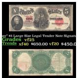 1907 "WoodChopper" $5 Large Size Legal Tender Note