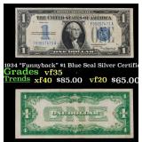 1934 "Funnyback" $1 Blue Seal Silver Certificate G