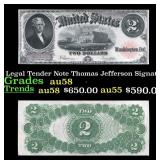 1917 $2 Large Size Legal Tender Note Thomas Jeffer