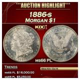1886-s Morgan Dollar $1 ms66 PL SEGS