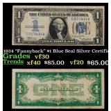 1934 "Funnyback" $1 Blue Seal Silver Certificate G