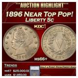 1896 Liberty Nickel Near Top Pop! 5c ms66+ SEGS