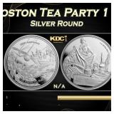 250th Anniversary Boston Tea Party 1 oz .999 Silve