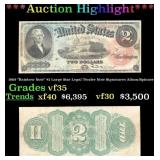 1869 "Rainbow Note" $2 Large Size Legal Tender Not