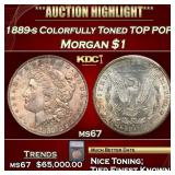 1889-s Morgan Dollar Colorfully Toned TOP POP! $1