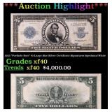 1923 "Porthole Note" $5 Large Size Silver Certific