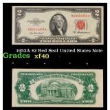 1953A $2 Red Seal United States Note Grades xf