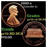 1990-s Proof Lincoln Cent 1c pr70 rd DCAM SEGS