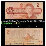1986 Canada 2 Dollars Banknote P# 94b, Sig. Thiess