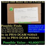 Original sealed box of 5x 1989 United States Mint
