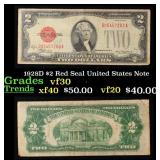 1928D $2 Red Seal United States Note Grades vf++