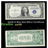 1935E $1 Blue Seal Silver Certificate Grades Choic