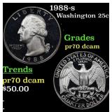 1988-s Proof Washington Quarter 25c GEM++ Proof De