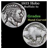 1923 Hobo Buffalo Nickel 5c Grades Hand Carved