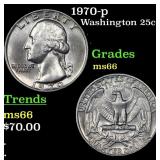 1970-p Washington Quarter 25c Grades GEM+ Unc