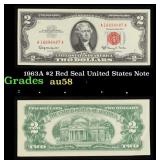 1963A $2 Red Seal United States Note Grades Choice