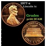 1977-s Proof Lincoln Cent 1c Grades GEM++ Proof De
