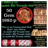 BU Shotgun Lincoln 1c roll, 1982-p 50 pcs Dunbar W