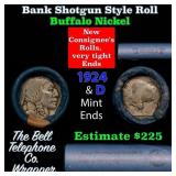 Buffalo Nickel Shotgun Roll in Old Bank Style 