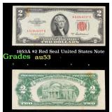 1953A $2 Red Seal United States Note Grades Select
