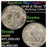 *Highlight* 1946-d Walking Liberty Half Dollar Nea