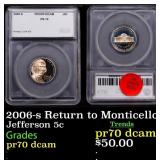 2006-s Return to Monticello Proof Jefferson Nickel