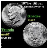 1974-s Silver Eisenhower Dollar 1 Grades GEM++ Unc