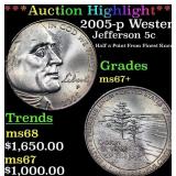 2005-p Western Waters Jefferson Nickel Near Top Po