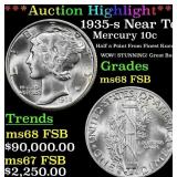 *Highlight* 1935-s Mercury Dime Near Top Pop! 10c