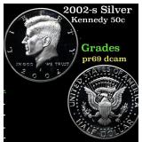 2002-s Silver Proof Kennedy Half Dollar 50c Grades