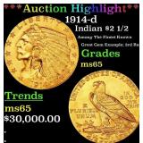 *Highlight* 1914-d Gold Indian Quarter Eagle $2 1/