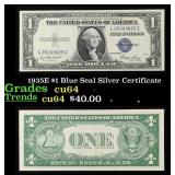 1935E $1 Blue Seal Silver Certificate Grades Choic