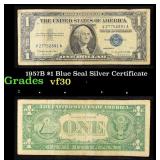 1957B $1 Blue Seal Silver Certificate Grades vf++
