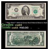 **Star Note** 2003 $2 Green Seal Federal Reserve N