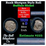 Buffalo Nickel Shotgun Roll in Old Bank Style 