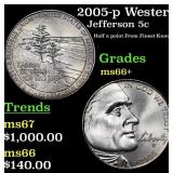 2005-p Western Waters Jefferson Nickel Westward Jo