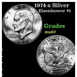 1974-s Silver Eisenhower Dollar 1 Grades GEM++ Unc