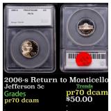 2006-s Return to Monticello Proof Jefferson Nickel