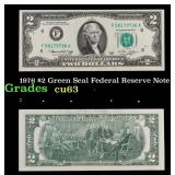 1976 $2 Green Seal Federal Reserve Note Grades Sel