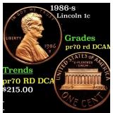 1986-s Proof Lincoln Cent 1c pr70 rd DCAM SEGS