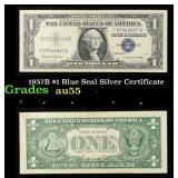 1957B $1 Blue Seal Silver Certificate Grades Choic