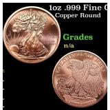 1oz .999 Fine Copper Bullion Round - Walking Liber