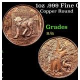 1oz .999 Fine Copper Bullion Round - Garm The Hell