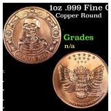 1oz .999 Fine Copper Bullion Round - Memento Mori
