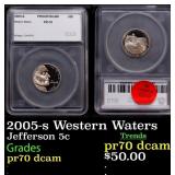 2005-s Western Waters Proof Jefferson Nickel 5c pr