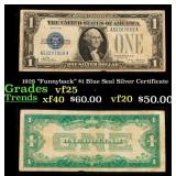 1928 "Funnyback" $1 Blue Seal Silver Certificate G